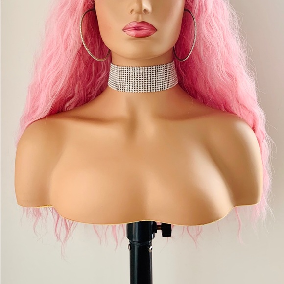 “Put On & Go” Pink iSynthetic Wig with Bangs for Events 💕 NO FURTHER DISCOUNT - Picture 7 of 11